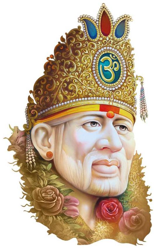 

Rangoli God And God S Large Shirdi Wale Saai Baba Modern Art Sticker (Set Of 1)