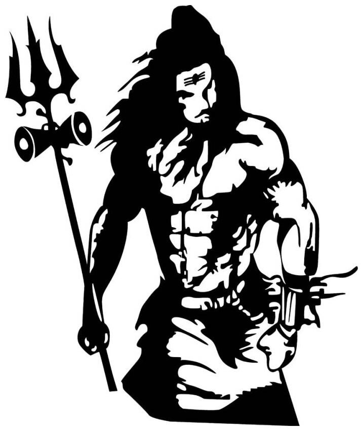 

Rangoli God And God S Wall Sticker Sketch Shiv Bhole Modern
