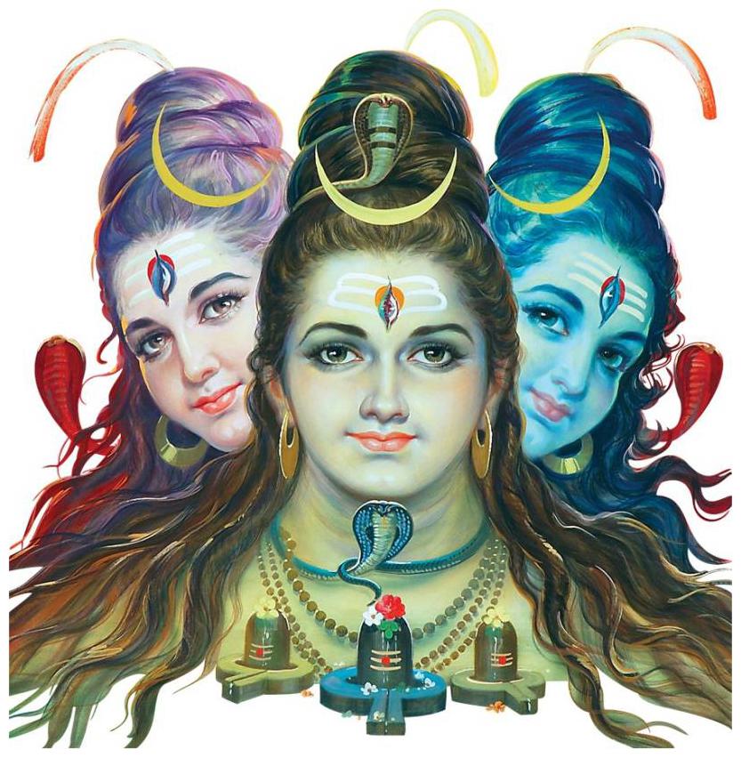 

Rangoli God And God S Medium Shiv Ji Modern Art Sticker (Set Of 1)