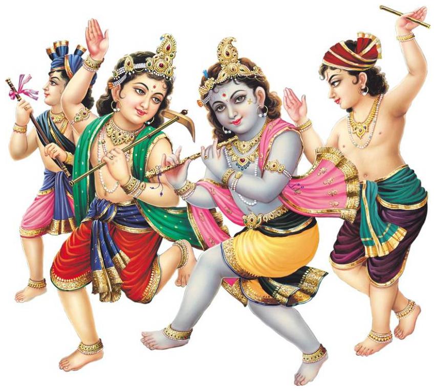 

Rangoli God And God S Medium Modern Art Krishna And Balram Sticker (Set Of 1)