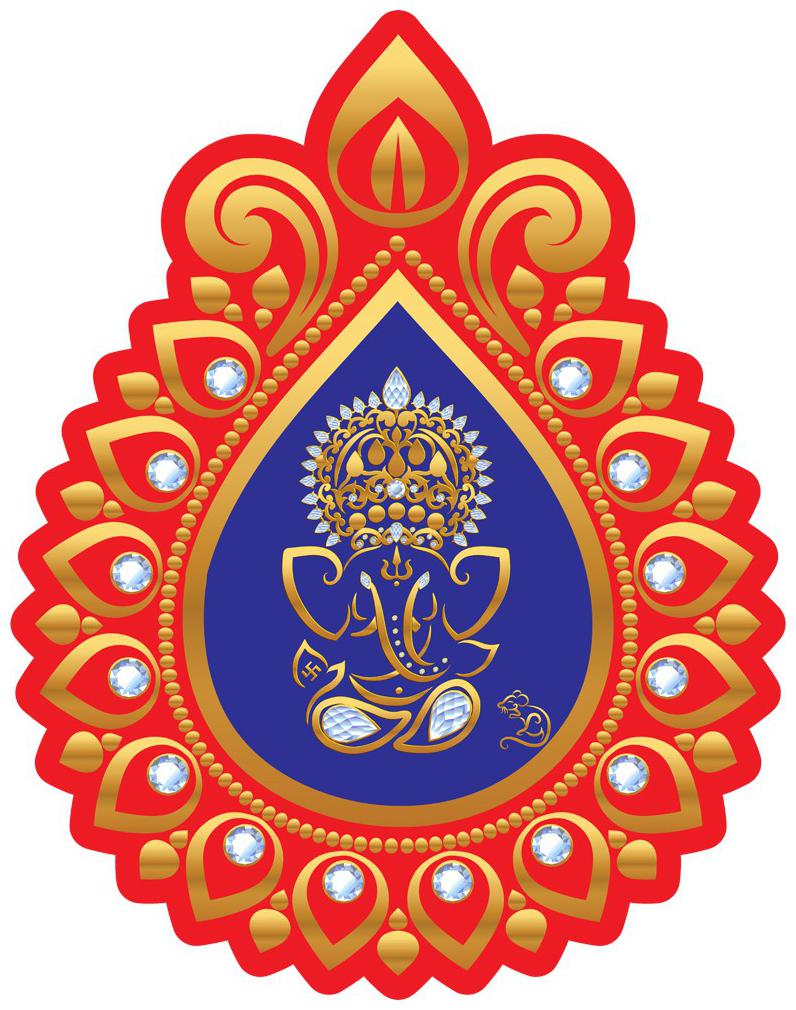 

Rangoli Large Waterproof Wall Sticker -Set of 1