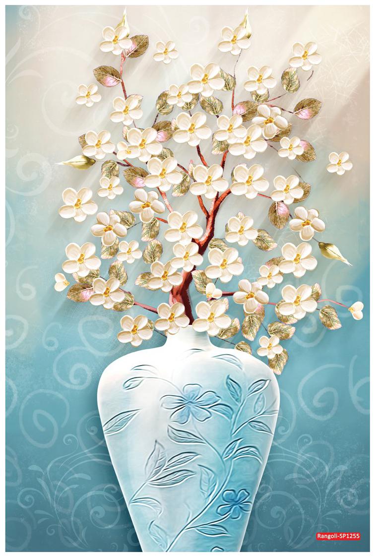 

Rangoli Large Waterproof Wall Sticker -Set of 1
