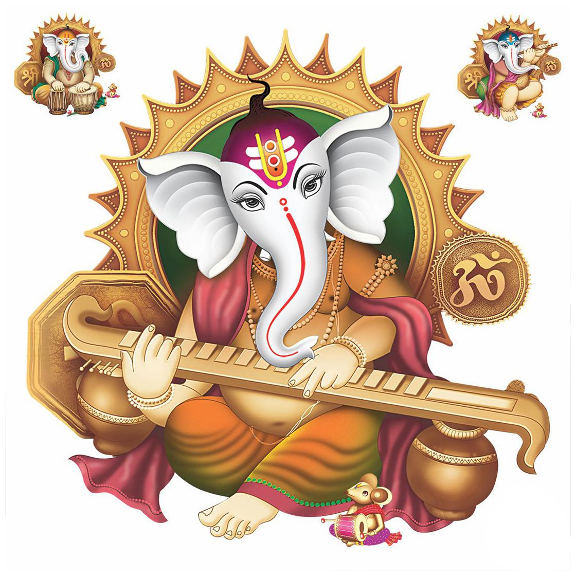 

Rangoli Large Waterproof Wall Sticker -Set of 1
