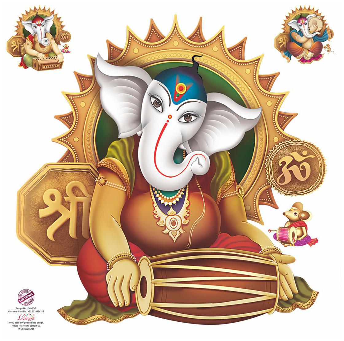

Rangoli Large Waterproof Wall Sticker -Set of 1