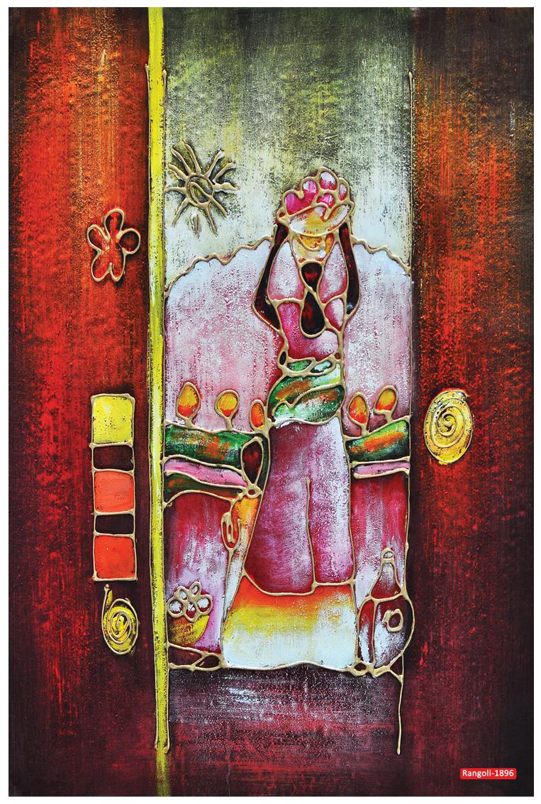 

Rangoli Large Waterproof Wall Sticker -Set of 1
