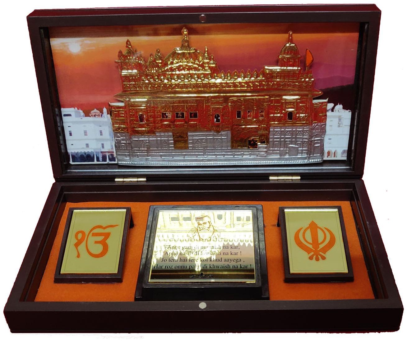

Rangoli Lord Satnam Shri Waheguru Ji Metal With Box