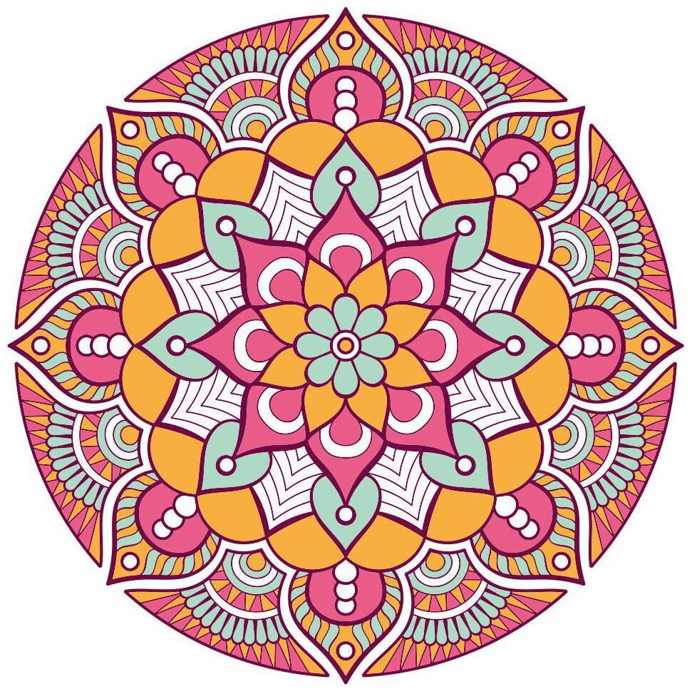 

Rangoli Sticker (Round Rangoli Surface Covering Area 60 96 cm (24 inch) x 60 96 cm (24 inch))