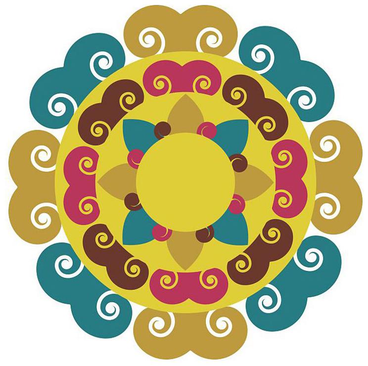 

Rangoli Sticker (Saraswati rangoli Surface Covering Area 30 48 cm (12 inch) x 30 48 cm (12 inch))