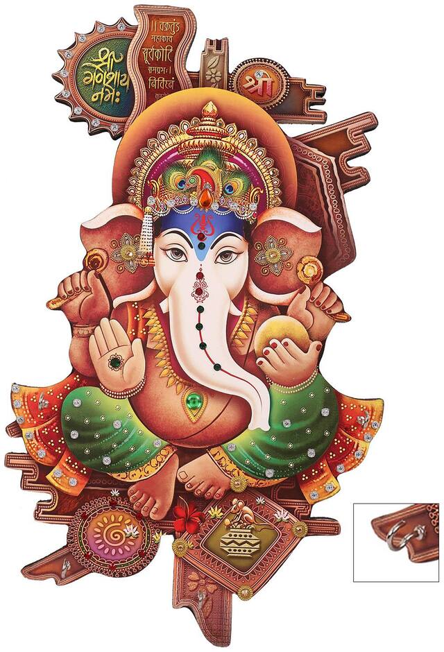 RATASH Beautiful Ganpanti Wall Key Hanger for Living Room
