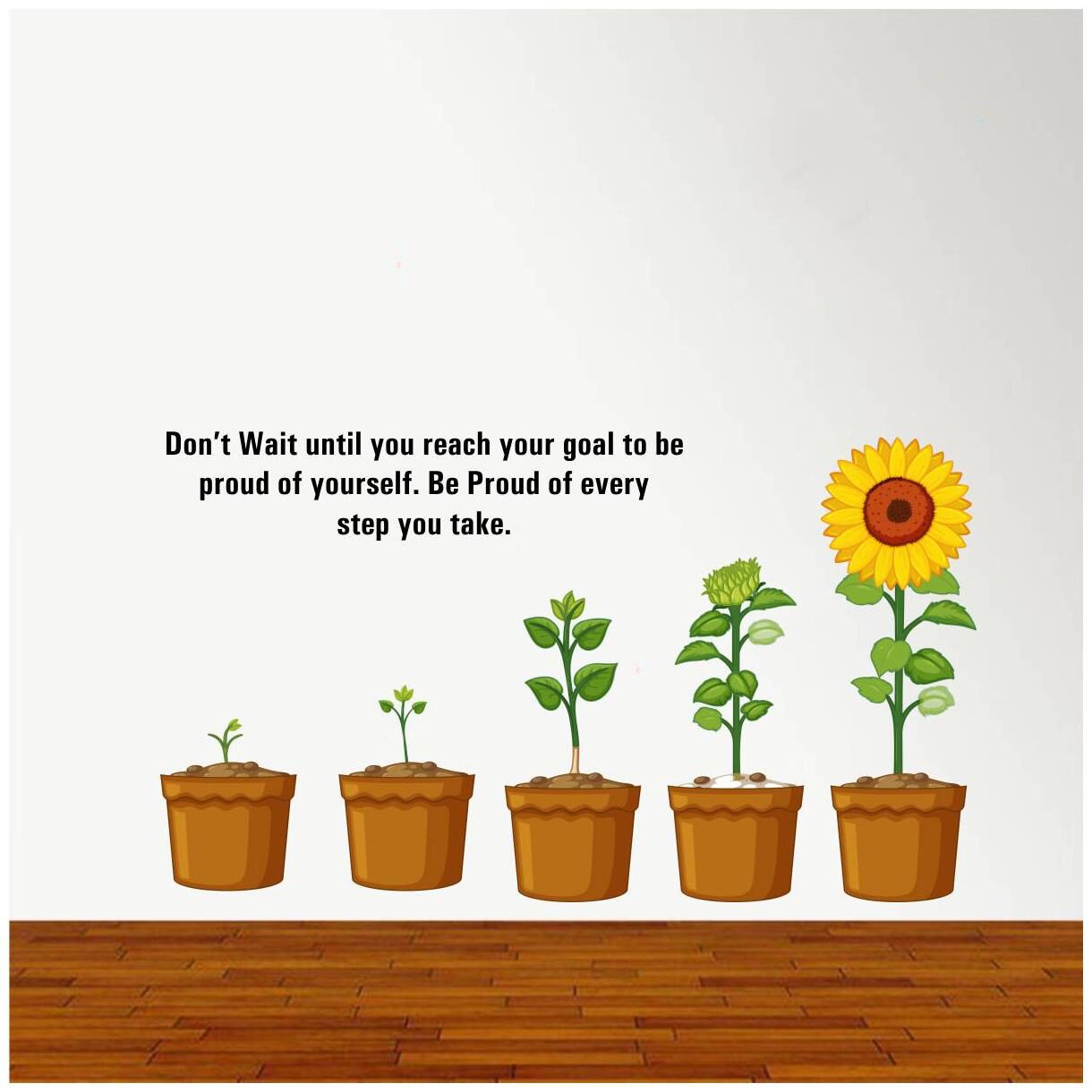 

Rawpockets Garden Motivation Quotes Wall Stickers (Vinyl Multicolour)