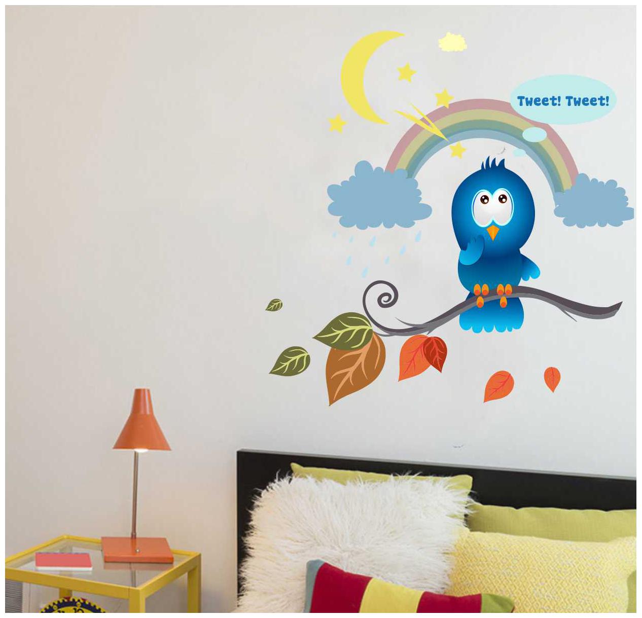 

Rawpockets Tweety Bird Anf Rainbow Wall Stickers (Vinyl Multicolour)
