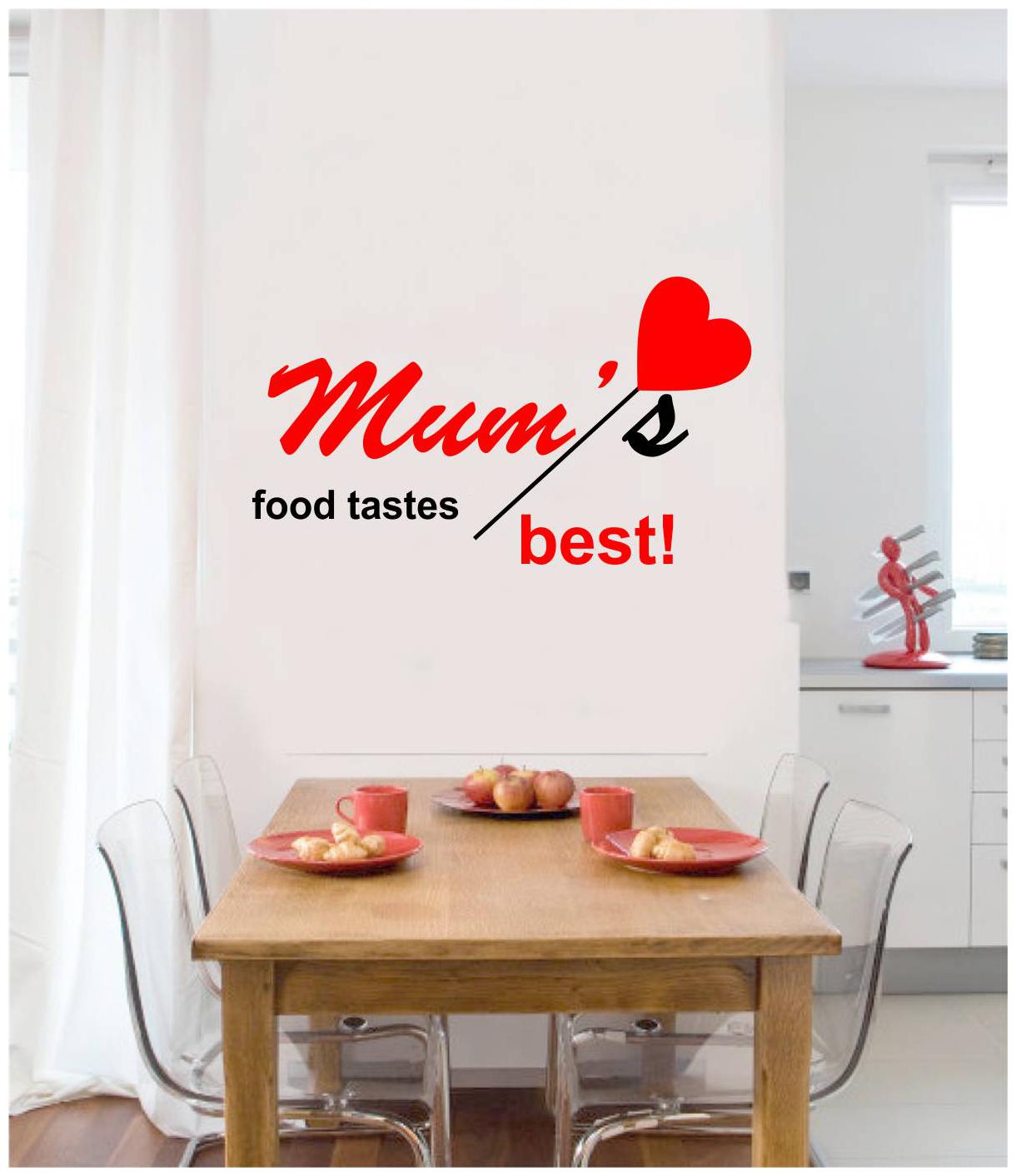 

Rawpockets Wall Decals Mum s food Tastes Wall Stickers PVC Vinyl