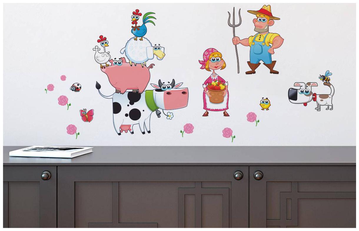 

Rawpockets Wall Stickers Farmer with their Cattles