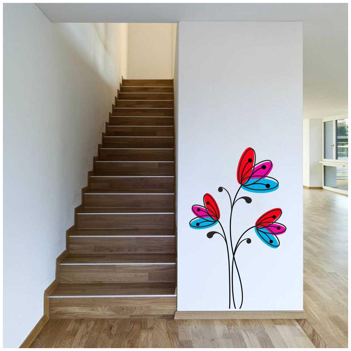 

Rawpockets Wall Stickers Colorfull Flowers drawings