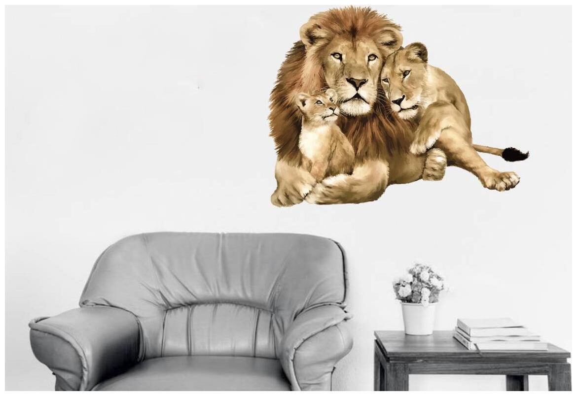 

Rawpockets Wall Stickers Lion with Cubs