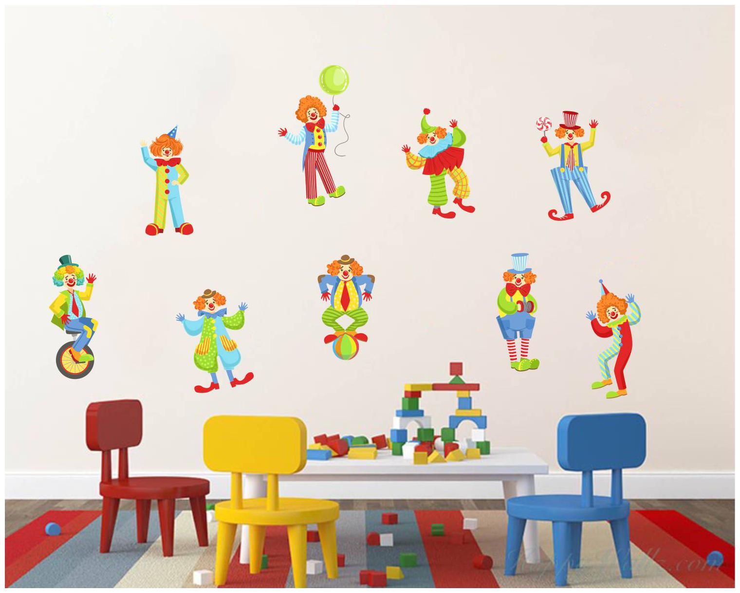 

Rawpockets Wall Stickers Circus Clowns