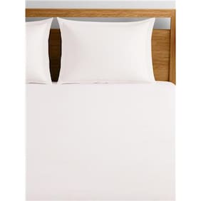 Raymond Home Whites Dyed Fitted Double Bedsheet