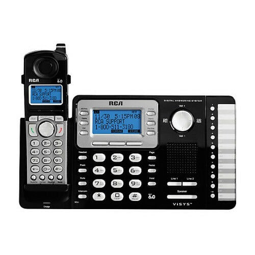 

RCA ViSYS 25252 2-Line DECT 6 0 Cordless Phone with Answering Machine