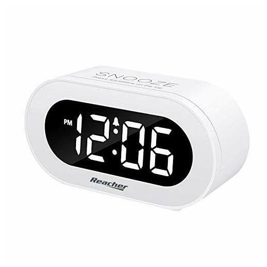 

REACHER Small LED Digital Alarm Clock with Snooze Simple to Operate Full