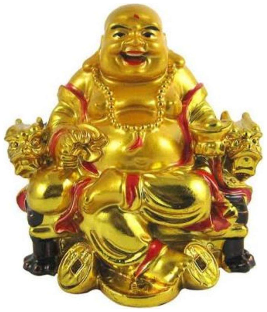 

Rebuy Laughing Buddha On Chair With Ingot And Money Coin For Health Wealth And Happiness