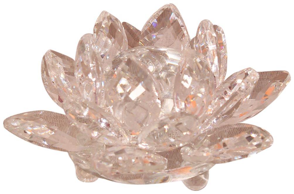 

Red Ballons Feng Shui Multicolour Crystal Lotus with Rotating Stand for Positive Energy Gift Item Good Luck Prosperity