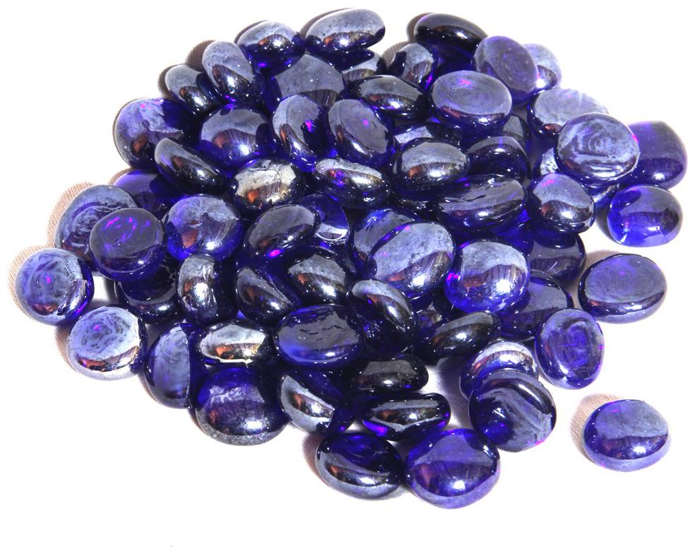 

Red Ballons Pebbles Glossy Home Decorative Vase Fillers Blue Stone 300 gms Vase Filler