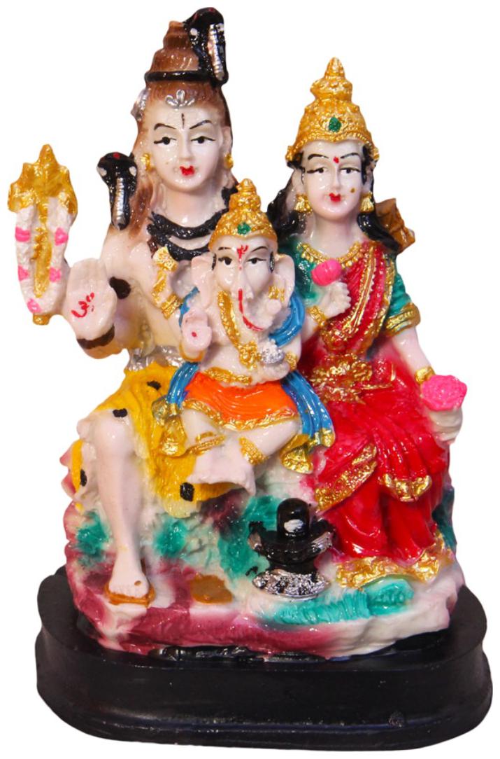 

Red Ballons Lord Shiv Parivar Idol Shiv Parwati God Shiva Family Handicraft Decoative Statue Spiritual Puja Vastu Showpiece Fegurine Religious Murti