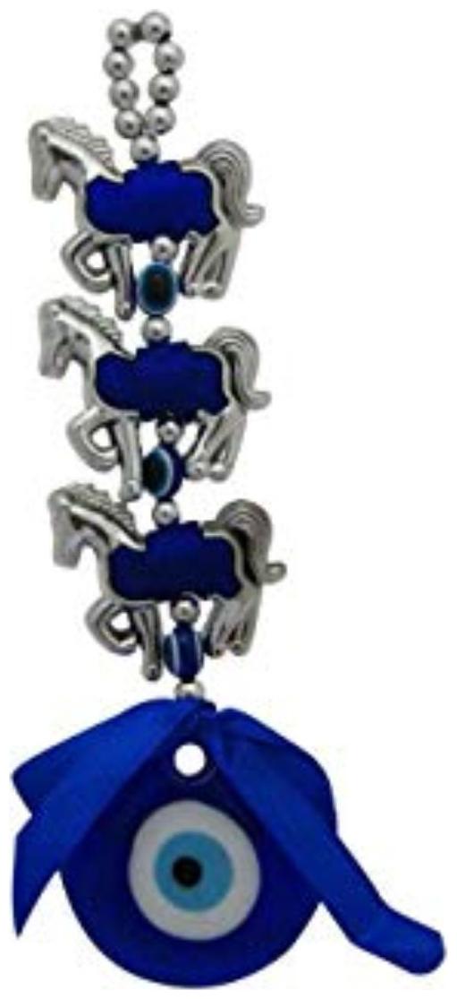 

Red Ballons Evil Eye Hanging Three Horse Car Door Office Hanging For Good Luck And Prosperity