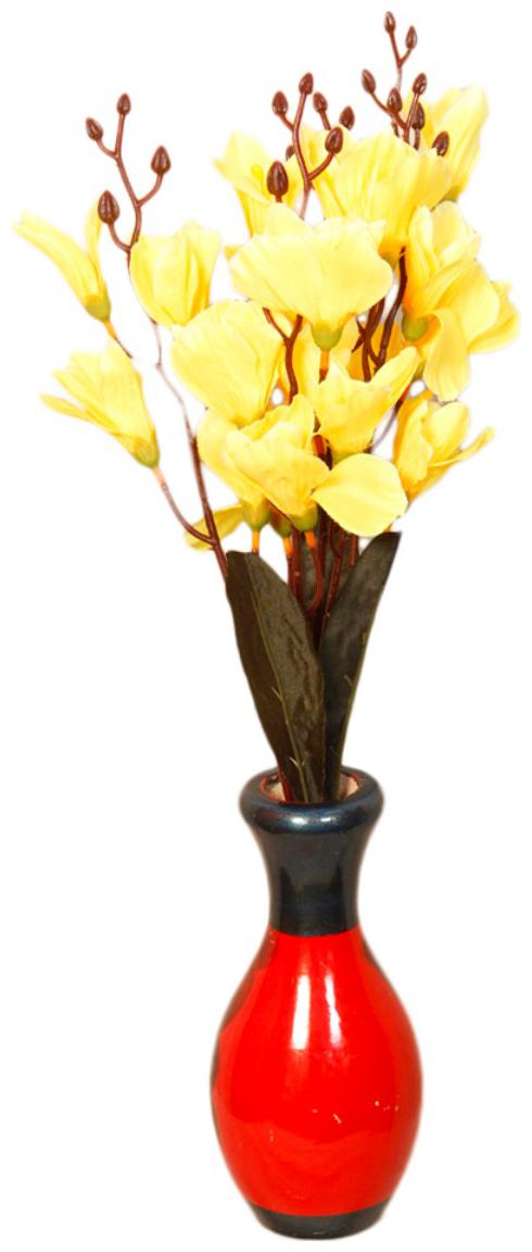 

Red Ballons Yellow Flower With Free Pot