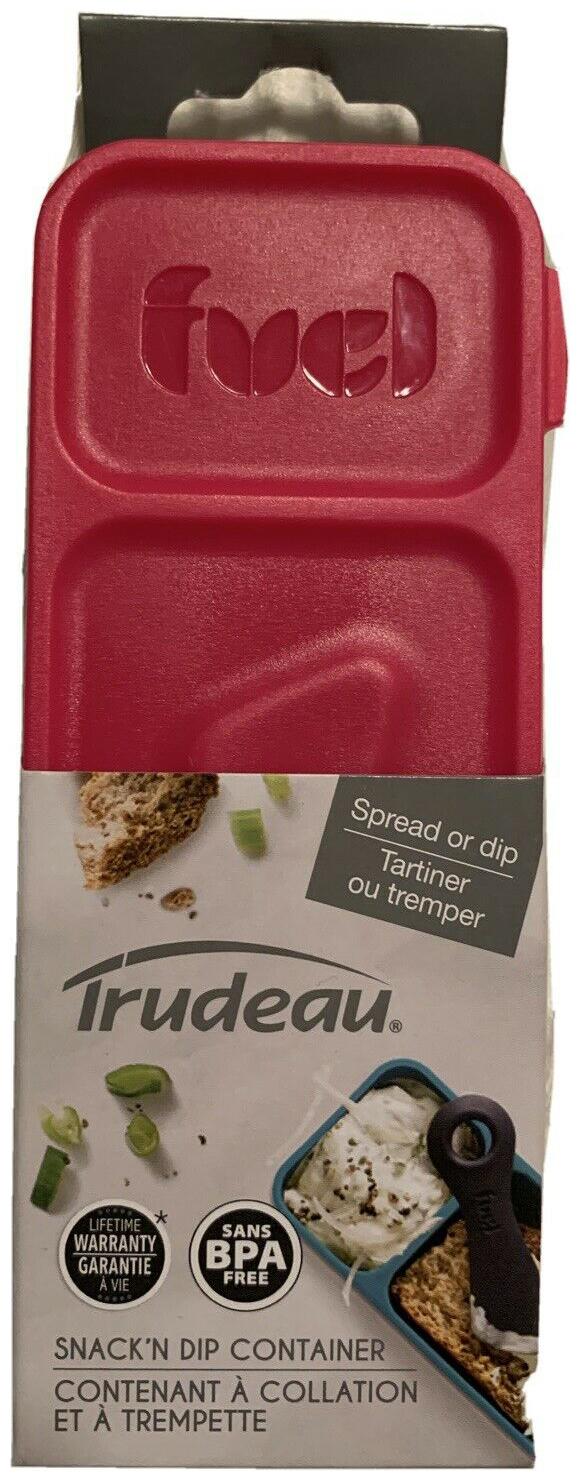 

Red Trudeau Fuel Snack n Dip Container - Small Food Travel Snacks Container NEW