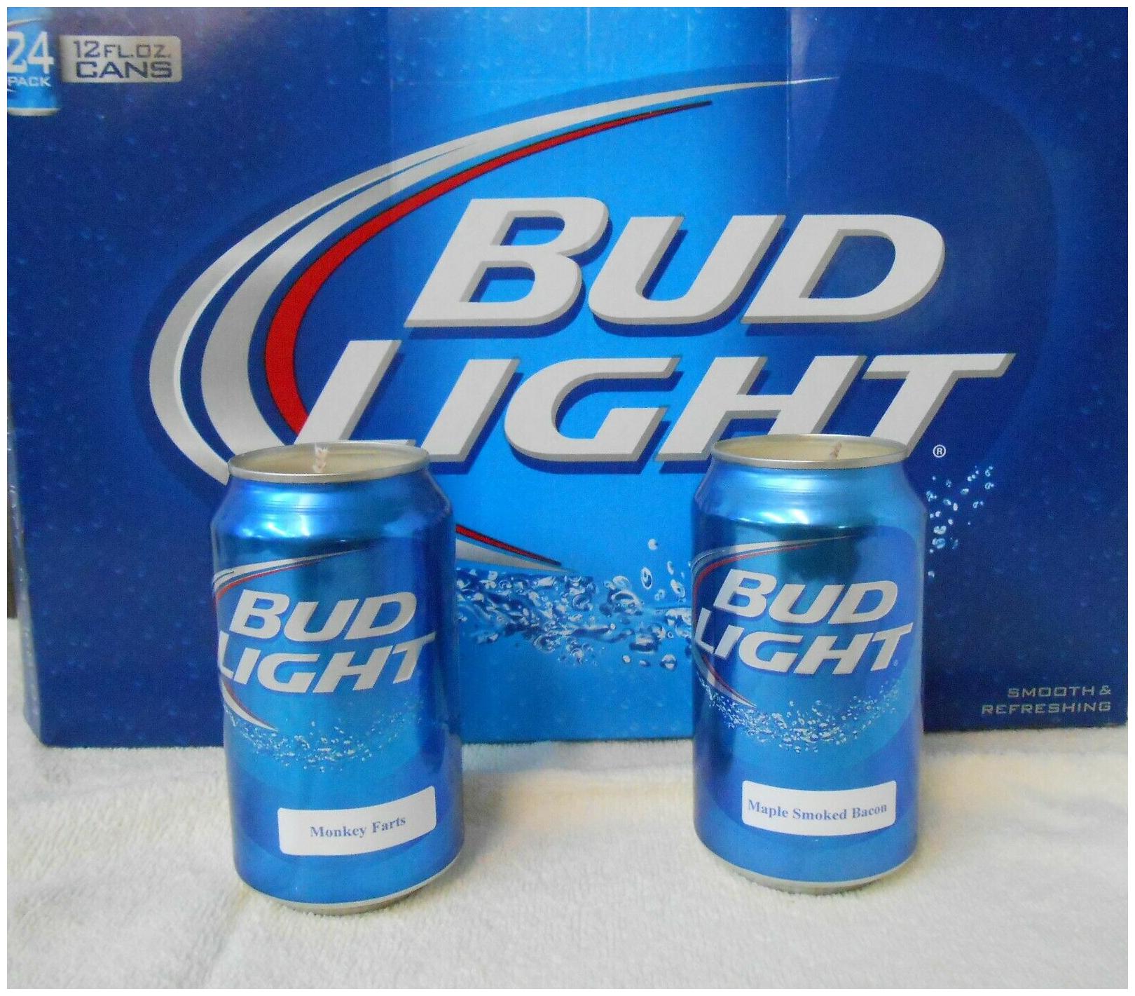 

Redneck Candles Bud Lite beer can scented