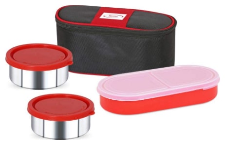

Rema Multi 3 Containers Lunch box ( Set of 1 1000 ml )