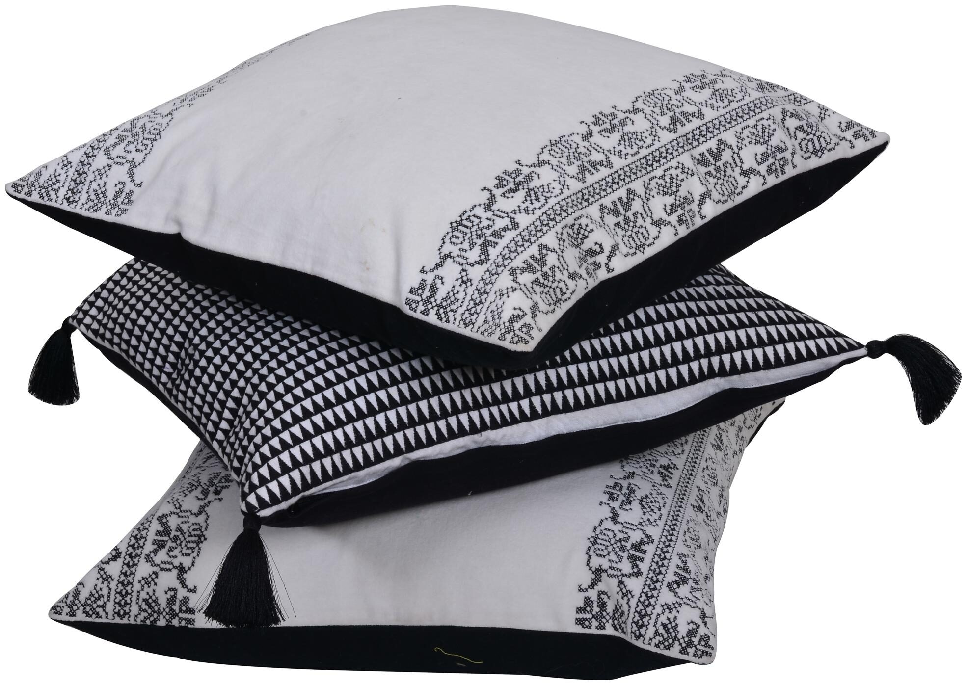 

Reme Embroidered Cotton White Cushion Cover ( Regular Pack of 3 )
