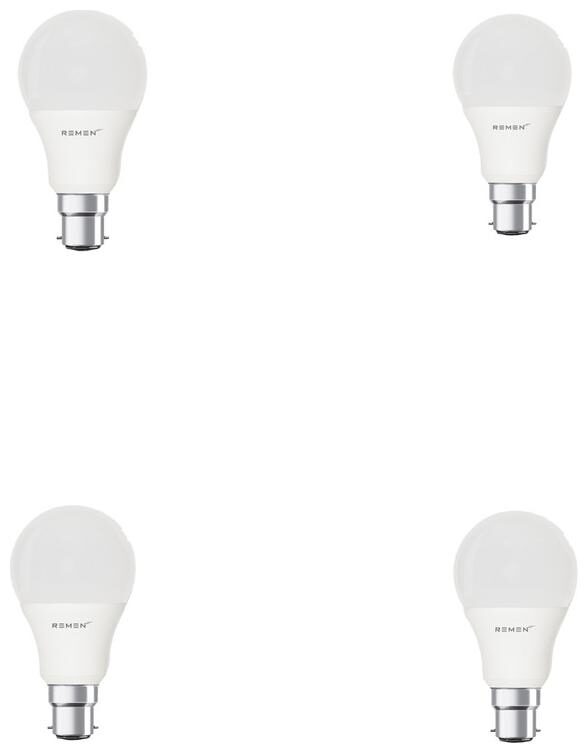 

Remen 9 Watt B22 Ac Cool White Led Bulb (Pack Of 4)