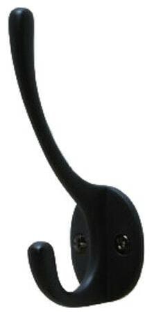 

Residential Essentials 10603 Vertical Double Robe Hook - Black