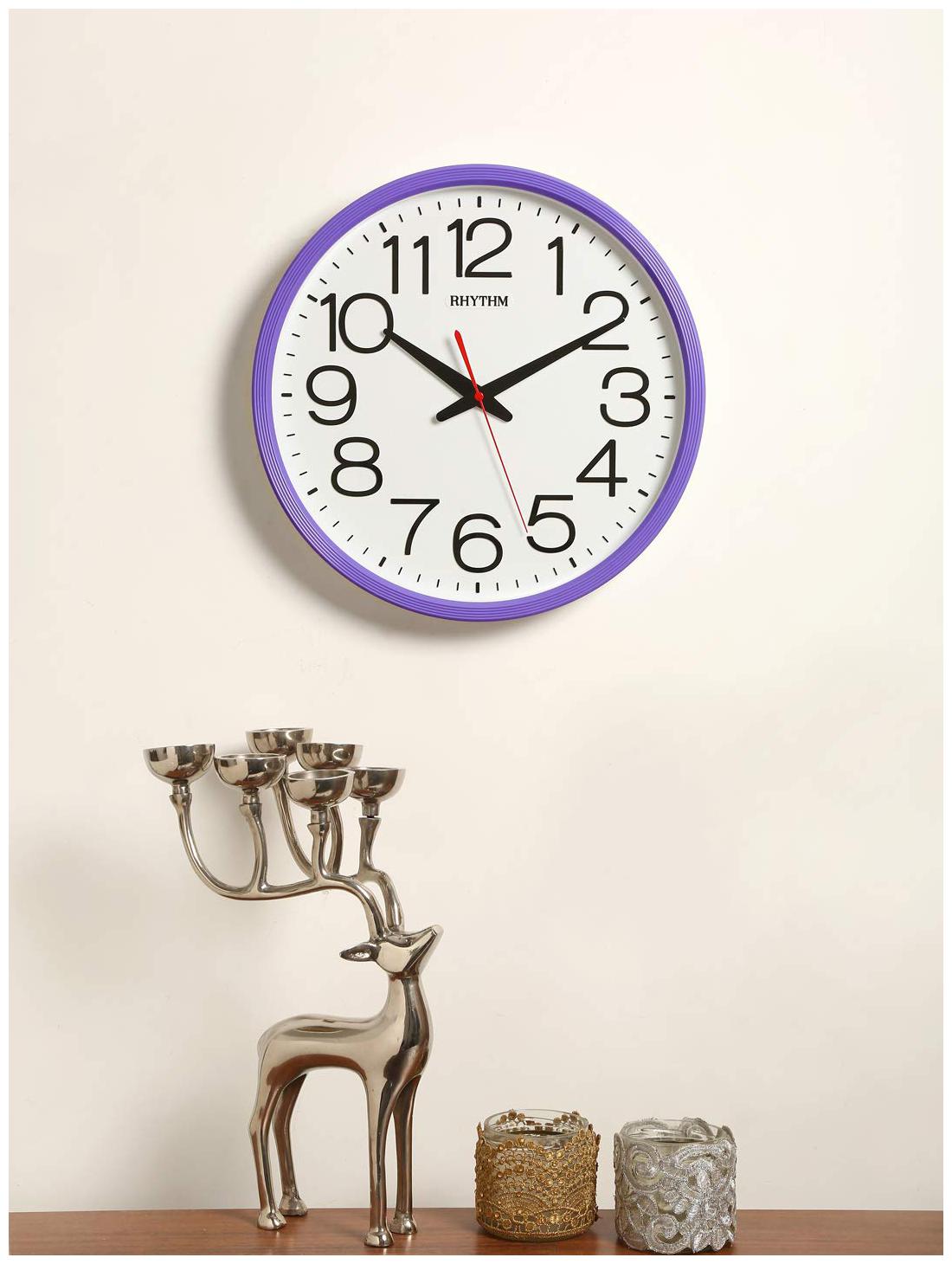 

Rhythm Plastic Analog Wall clock ( Set of 1 )