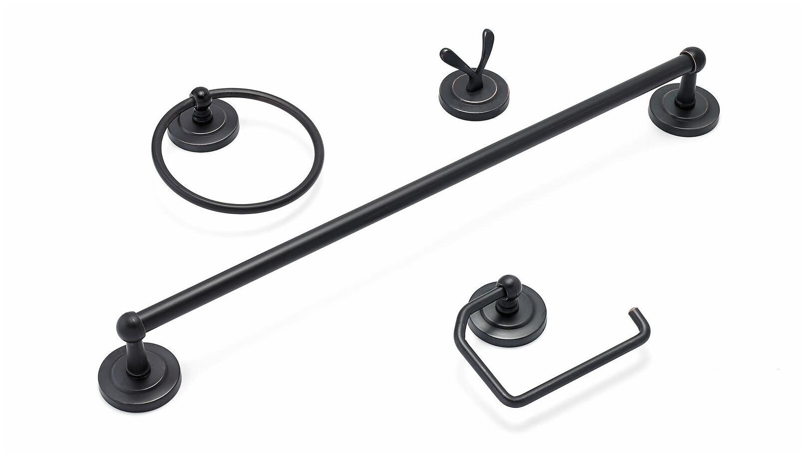 

Richelieu 274 Bronze Palmer 4 Piece Bathroom Value Package With 24 Towel Bar