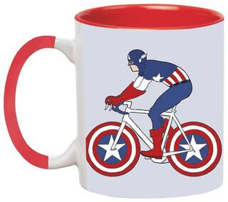 Ride my Bicycle Birthday Gift for Kids Ceramic Black Mug by Ashvah-Mug-1856-Red