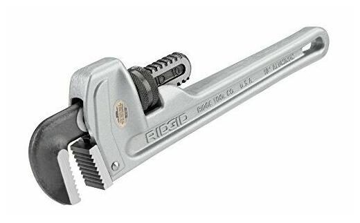 

RIDGID 31090 Model 810 Aluminum Straight Pipe Wrench 10-inch Plumbing Wrench