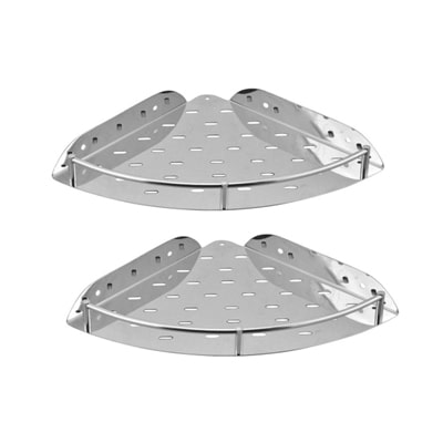 

Ripples Stainless Steel Corner Shelf (Set Of 2)