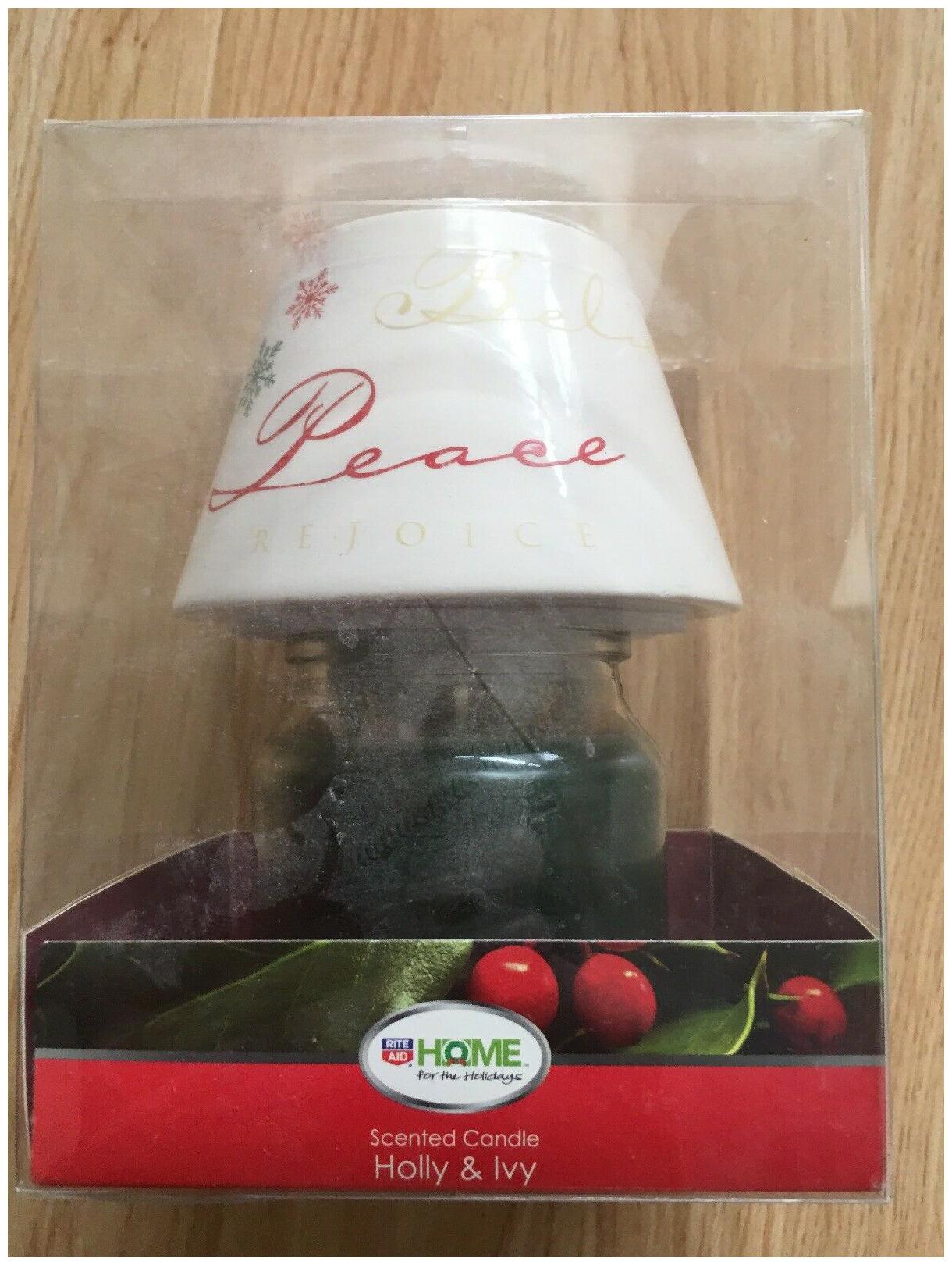 

Rite Aid Home Scented Candle Holly Ivy Scented 4oz New