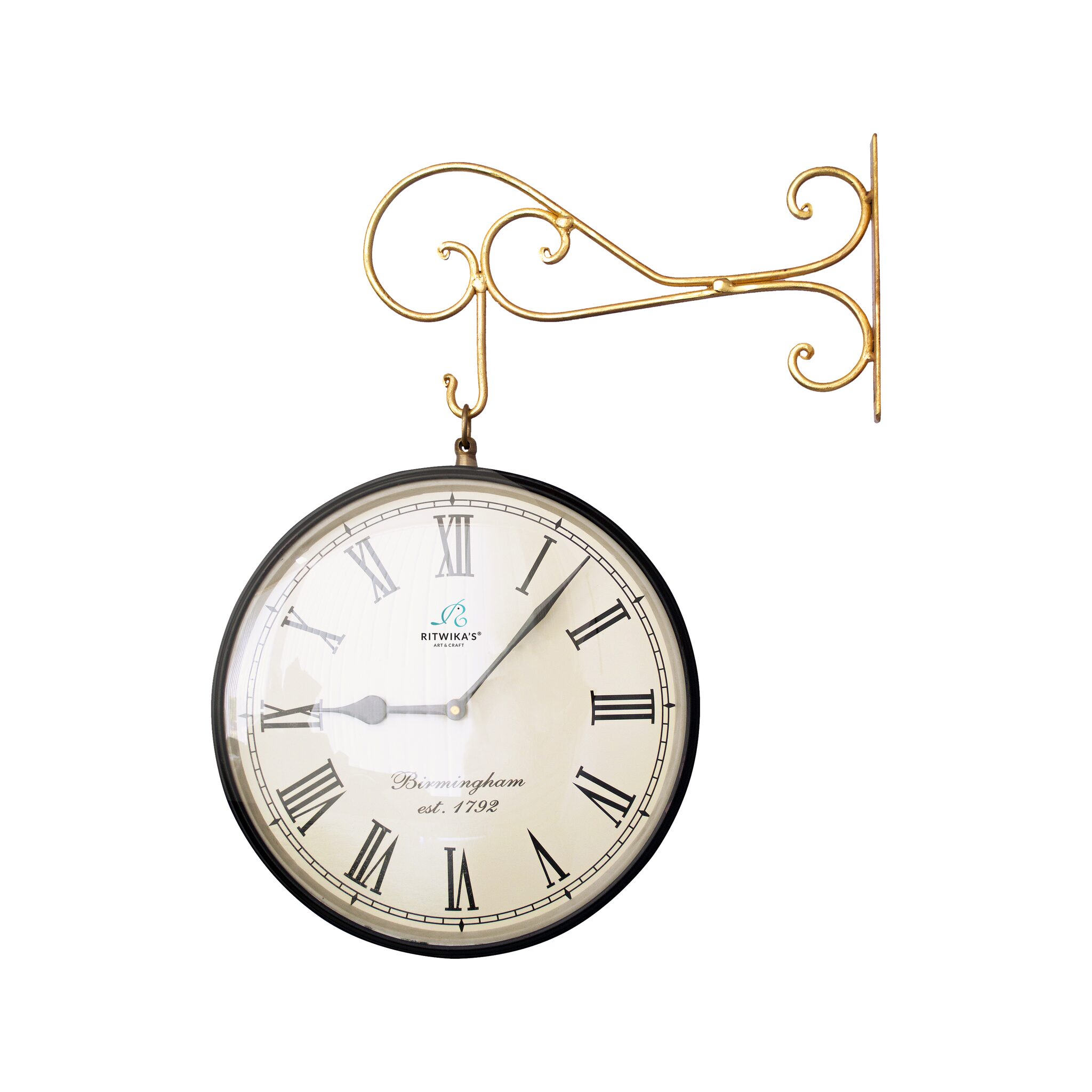 

RITWIKA S Metal Analog Wall clock ( Set of 1 )