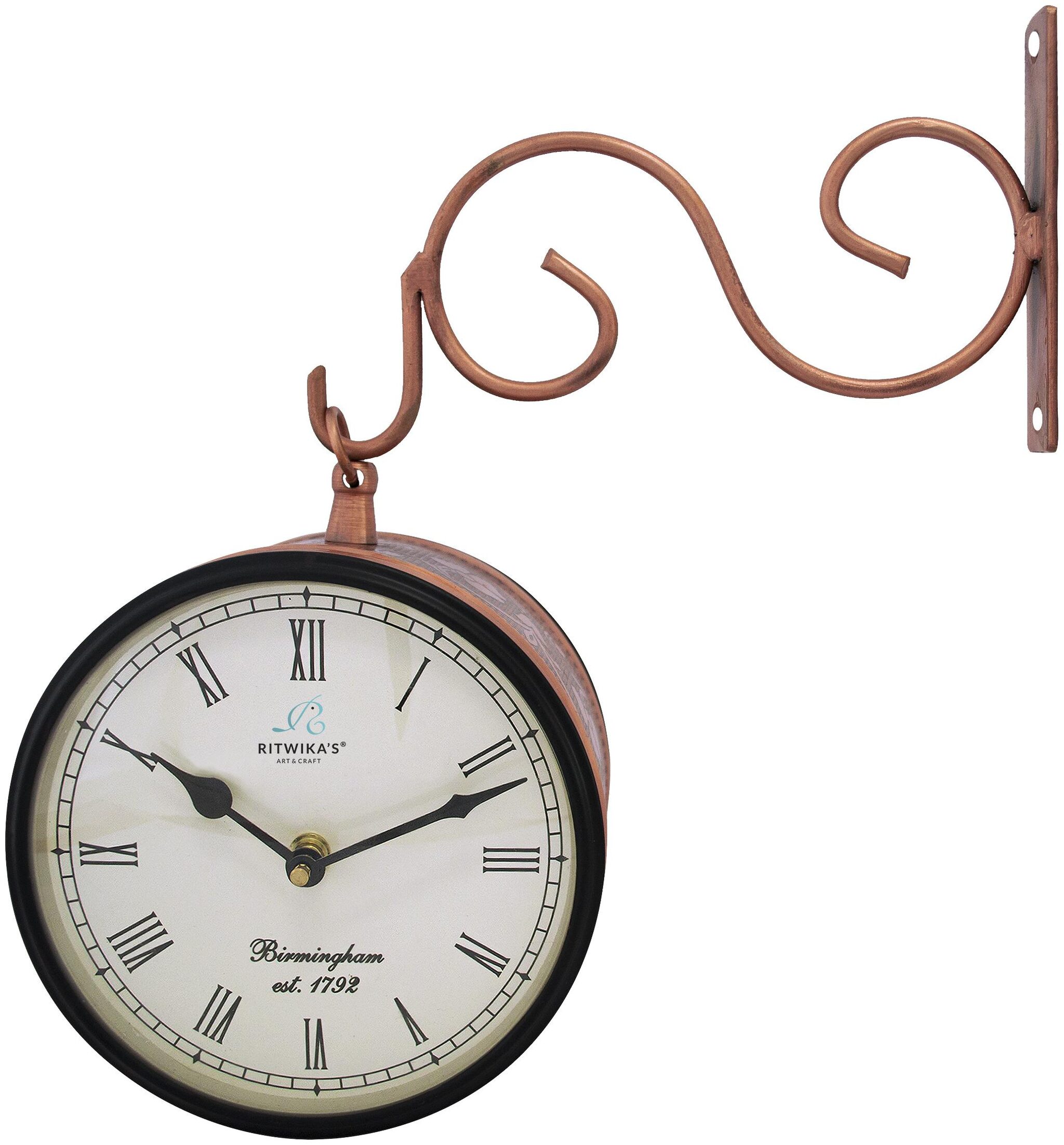 

RITWIKA S Metal Analog Wall clock ( Set of 1 )