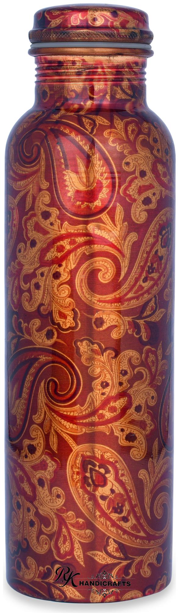 

RK HANDICRAFTS Copper Brown Water Bottle ( 1000 ml Set of 1 )