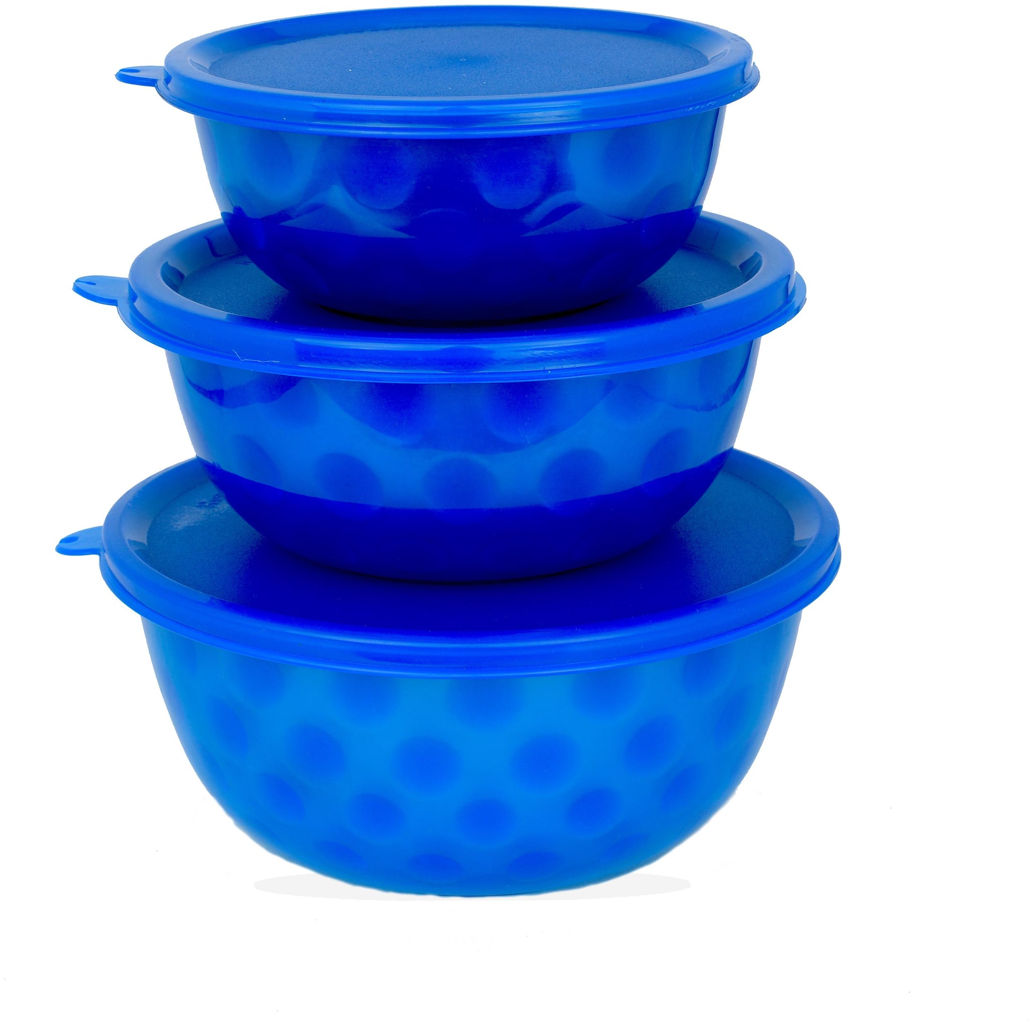 

Rk Handicrafts Microwave Safe Stainless Steel Bowl Set Of 3 (Blue)
