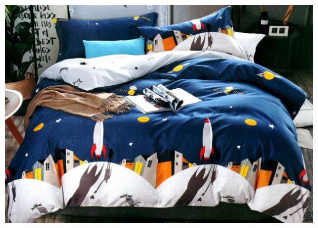 

SkyNaksh Polyester Printed Queen Size Bedsheet 220 TC ( 1 Bedsheet With 2 Pillow Covers Blue )