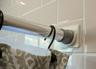 Buy Rod Retainer Adhesive Shower Curtain Rod Holder No Drilling
