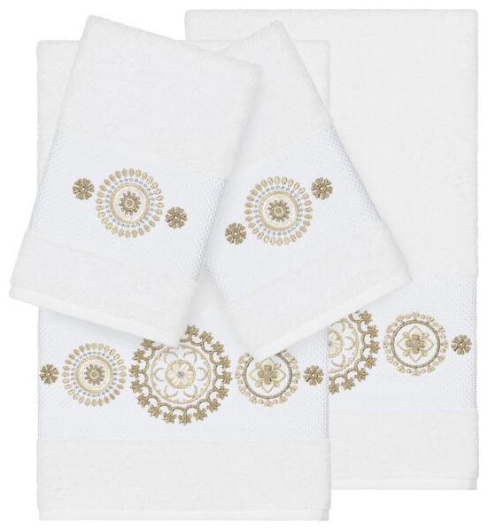 

Roeder Embellished 4 Piece Turkish Cotton Towel Set