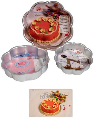 Rolex Aluminium Cake Mould Flower8 Set of 3 500 gs - 1 Kg Cake
