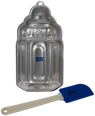 Rolex Aluminium Cake Mould Pans  Milk Bottle + Spatulla Small